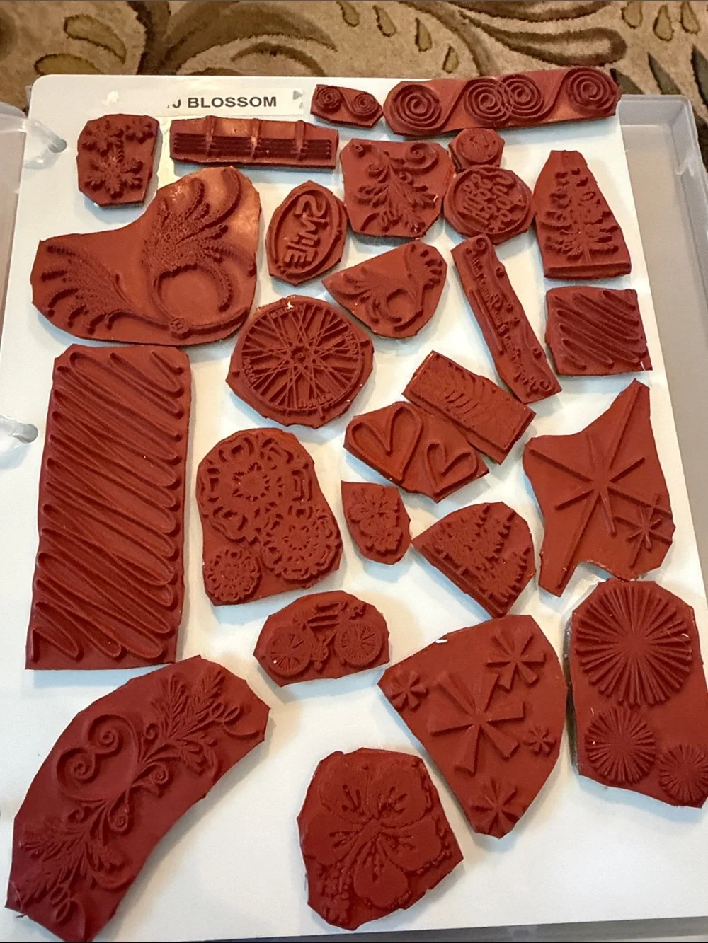 Club scrap assorted medallion Rubber Stamp Set Sheets. About 80 new stamps